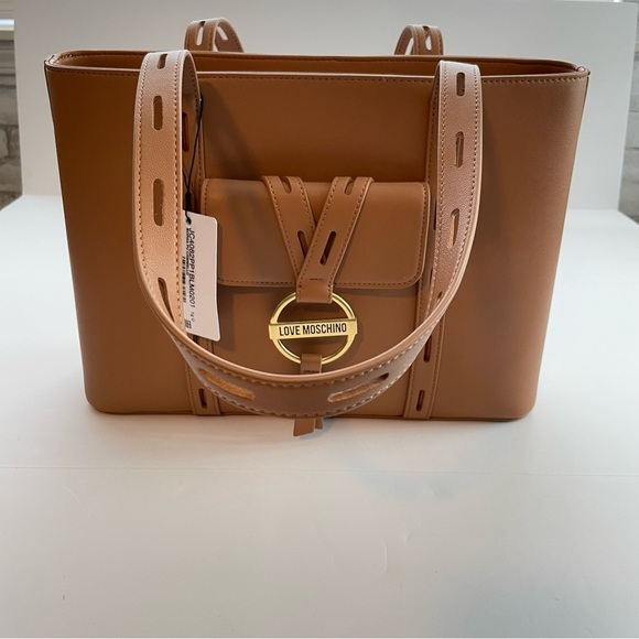 LOVE MOSCHINO Cammello Vegan Leather Tote camel Tote Tan - Picture 4 of 13